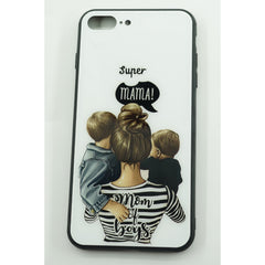 Husa protectie,Kaveny, compatibila cu Apple iPhone 12 Pro Glass print Super Mom Multicolor