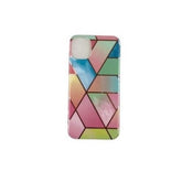 Husa protectie Kaveny compatibila cu Apple iPhone 12 Pro Soft IMD TPU Marble Geometric Roz