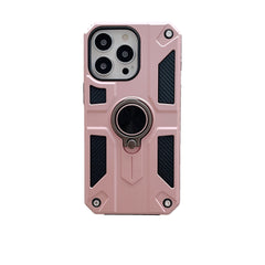 Husa protectie Kaveny compatibila cu Apple iPhone 13 Pro Defender Model 5 cu suport prindere inel,Roz Auriu