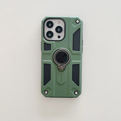 Husa protectie Kaveny compatibila cu Apple iPhone 13 Pro Max Defender Model 5 cu suport prindere inel,Verde