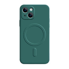 Husa Protectie, Kaveny, Husa de Protectie Compatibila cu iPhone 11, Liquid MagSafe, Ring-Shaped, Magnetica, Verde