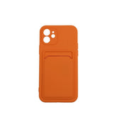 Husa protectie Kaveny cu suport card compatibila cu Apple iPhone 12 Portocaliu