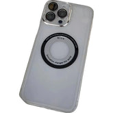 Husa protectie MagSafe TPU, Kaveny, pentru iPhone 14 Plus, cu decupaj logo, Folie Sticla Camera, Transparent