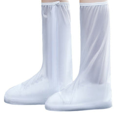 Protectie Incaltaminte pentru Ploaie si Noroi, Kaveny, Impermeabila, Talpa Antiderapanta, cu Fermoar si Capsa, Inaltime 40 cm, Marime L 38-39, Alb