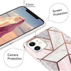 Husa protectie pentru Samsung A71 Soft IMD TPU Marble Geometric Alb