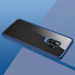 Husa Samsung Galaxy S9 Plus Tpu Transparent cu margini colorate albastru