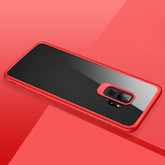 Husa Samsung Galaxy S9 Plus Tpu Transparent cu margini colorate rosu