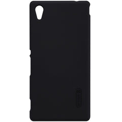 Husa Sony Xperia M4 Aqua Nillkin Frosted Shield Negru + Folie de protectie