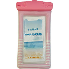 Husa subacvatica Cushion Waterproof Kaveny, Snowproof, Universala, Dungata, cu Snur, pentru telefon sau documente, Roz