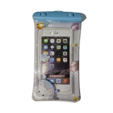Husa subacvatica Fruity Waterproof Kaveny, Snowproof, Universala, Impermeabila, cu Snur, pentru telefon sau documente, Model 1, Albastru deschis