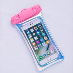 Husa subacvatica Holografica Waterproof Kaveny, Snowproof, Universala, Impermeabila, cu Snur, pentru telefon sau documente, Roz