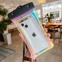 Husa subacvatica Holografica Waterproof Kaveny, Snowproof, Universala, Impermeabila, cu Snur, pentru telefon sau documente, Negru