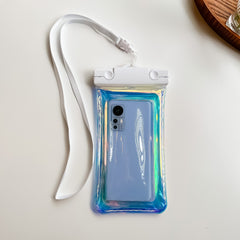 Husa subacvatica Holografica Waterproof Kaveny, Snowproof, Universala, Impermeabila, cu Snur, pentru telefon sau documente, Alb