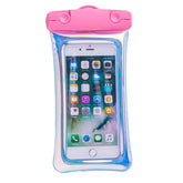 Husa subacvatica Holografica Waterproof Kaveny, Snowproof, Universala, Impermeabila, cu Snur, pentru telefon sau documente, Roz