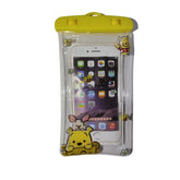Husa subacvatica Kids Waterproof Kaveny, Snowproof, Universala, cu Snur, pentru telefon sau documente, Bear, Galben
