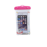 Husa subacvatica Kids Waterproof Kaveny, Snowproof, Universala, cu Snur, pentru telefon sau documente, Bears, Roz