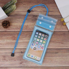 Husa subacvatica Zip Waterproof Kaveny, Snowproof, Universala, Impermeabila, cu Snur, pentru telefon sau documente, Bleu