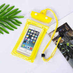 Husa subacvatica Zip Waterproof Kaveny, Snowproof, Universala, Impermeabila, cu Snur, pentru telefon sau documente, Galben