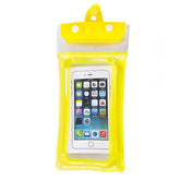 Husa subacvatica Zip Waterproof Kaveny, Snowproof, Universala, Impermeabila, cu Snur, pentru telefon sau documente, Galben