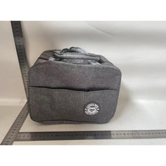Geanta Termica pentru Pranz, Kaveny, Multifunctionala, Compartimentata, Impermeabila, cu Manere, Buzunar Exterior, 22x14x19 cm, Gri
