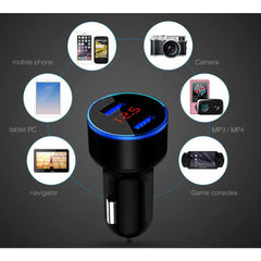 Incarcator Auto cu Afisaj Digital, Kadeny, din Metal, 3.1A, Incarcare Rapida 6A PD+QC3.0, Dublu USB, Negru