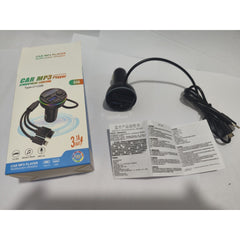 Incarcator Auto cu MP3 Player, Kadeny, Port USB Fast Charge QC3.0 si Type C, PD 20W, Bluetooth, 3 Mufe de Incarcare, Negru