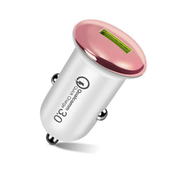 Incarcator Auto, Kadeny, Incarcare Rapida QC3.0, USB, din ABS, Roz