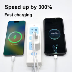 Incarcator Fast Charging pentru Telefon, Kadeny, Dual Port USB-A si USB-C cu Cap de Incarcare Standard European, Power Delivery 20W Q.C 3.0, Alb