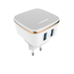 Incarcator Lightning cu 2 porturi USB 2,4 A Alb 1 m Cod Produs 08079