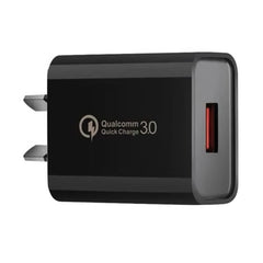 Incarcator Retea Fast Charge 5V3A, Kadeny, Capat STANDARD EUROPEAN QC 3.0, 18W, Fara Cablu, Negru