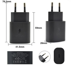 Incarcator Super Fast Charge, Kadeny, Incarcator Retea Universal, Compatibil cu Port USB-C, Power Delivery 25W, Negru