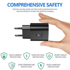 Incarcator Super Fast Charge, Kadeny, Incarcator Retea Universal, Compatibil cu Port USB-C, Power Delivery 25W, Negru