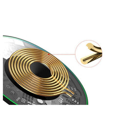 Incarcator Wireless Kadeny, Fast Charge, 15W, Ultra Slim, compatibil cu iPhone, cablu inclus, Rotund, Negru