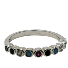 Inel Argint 925 cu Zirconii Colorate M57