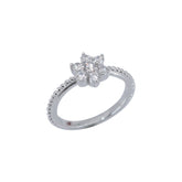 Inel Argint 925 Floare cu Zirconii, Marime 54, 1.77 g