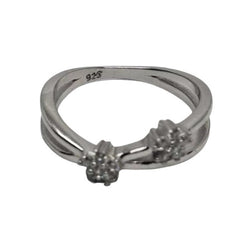 Inel Argint 925, Floricele cu Zirconii M 56