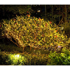 Instalatie Craciun, 100 LED-uri, 12 metri, pentru exterior cu incarcare solara, alb cald, Kaveny