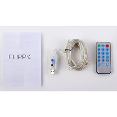 Instalatie Craciun, 2 metri, 20 LED-uri, multicolor, telecomanda 8 functii, USB, fir cupru, liniar, interior/exterior, Kaveny