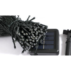 Instalatie Craciun, 20 metri, 200 de LED-uri, Alb Rece, cu energie solara, fir de cupru, liniar, interior/exterior, Kaveny