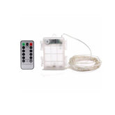 Instalatie Craciun, 20 metri, 200 LED-uri, cu Baterii si Telecomanda cu 8 functii, Multicolor, Kaveny