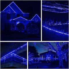 Instalatie Craciun, 23 m, 552 Led-uri, Furtun Luminos, Albastru, Transformator, Sectionabila, 220 V, Kaveny