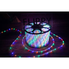 Instalatie Craciun, 30 m, 720 Led-uri, Furtun Luminos, Multicolor, Transformator, 8 jocuri de lumini, Sectionabila, 220 V, Kaveny