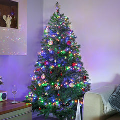 Instalatie Craciun, 40 m, 400 Led-uri ,Liniara, Multicolor, 8 jocuri de lumini, Transformator, Interconectabila, Prelungitor 3 m inclus, Fir Verde, Kaveny
