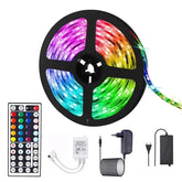 Kit Banda Led RGB SMD 5050 cu Transformator inclus Kaveny - Lungime 5 M, 270 LED-uri, Telecomanda 44 taste, pentru TV, PC, Auto, IP65, Lumina Ambientala