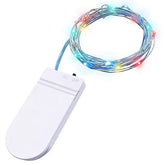 Instalatie Craciun, 5 metri, 50 LED-uri, Multicolor, cu baterii CR 2032 incluse, fir cupru, liniar, interior/exterior, Kaveny