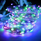 Instalatie Craciun, 5 metri, 50 LED-uri, USB, Telecomanda cu 8 functii, Multicolor, Kaveny