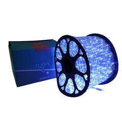 Instalatie Craciun, 60 m, 1440 Led-uri, Furtun Luminos, Alb rece/ Albastru, Transformator, Sectionabila, 220 V, Kaveny