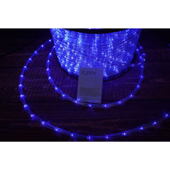 Instalatie Craciun, 69 m, 1656 Led-uri, Furtun Luminos, Albastru, Transformator, Sectionabila, 220 V, Kaveny
