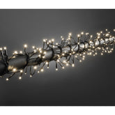 Instalatie Craciun Profesionala de Exterior IP65, 10 m, 100 Led-uri Mari ,Liniara, Alb cald, Interconectabila, Prelungitor 1.5 m inclus, Fir Negru, Kaveny