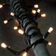 Instalatie Craciun Profesionala de Exterior IP65, 336 m, 3360 Led-uri Mari ,Liniara, Alb cald, Interconectabila, Prelungitor 1.5 m inclus, Fir Negru, Kaveny